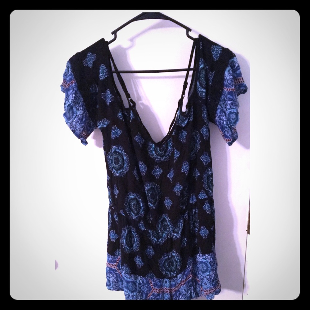 Cold shoulder romper